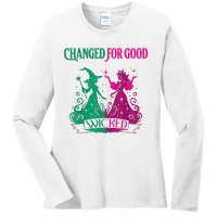 Changed For Good W.I.C.K.E.D Funny Halloween Witch Ladies Long Sleeve Shirt