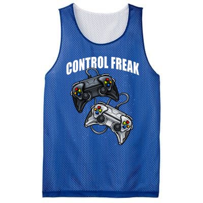 Control Freak Gamer Funny Video Game Online Gaming Gift Mesh Reversible Basketball Jersey Tank