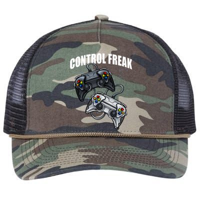 Control Freak Gamer Funny Video Game Online Gaming Gift Retro Rope Trucker Hat Cap