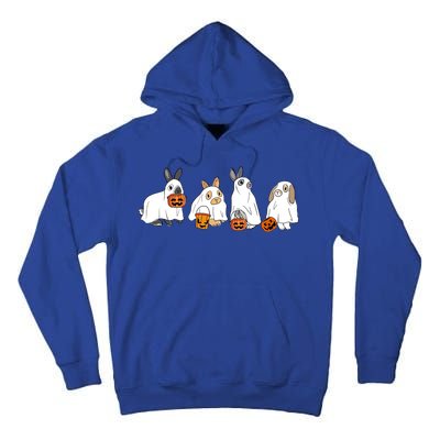 Cute Fall Ghost Bunny Rabbit Halloween Costume Spooky Season Cute Gift Tall Hoodie