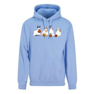 Cute Fall Ghost Bunny Rabbit Halloween Costume Spooky Season Cute Gift Unisex Surf Hoodie