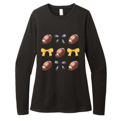 Coquette Football Game Day Game Lover Womens CVC Long Sleeve Shirt