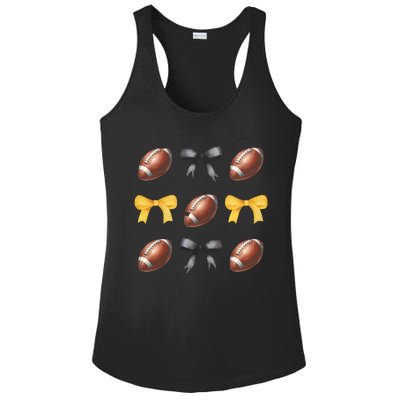 Coquette Football Game Day Game Lover Ladies PosiCharge Competitor Racerback Tank