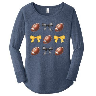 Coquette Football Game Day Game Lover Women's Perfect Tri Tunic Long Sleeve Shirt