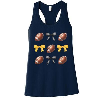 Coquette Football Game Day Game Lover Women's Racerback Tank