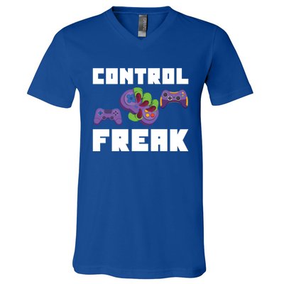 Control Freak Gamer Video Game Controller Gift V-Neck T-Shirt