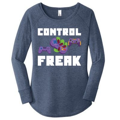 Control Freak Gamer Video Game Controller Gift Women's Perfect Tri Tunic Long Sleeve Shirt