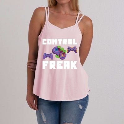 Control Freak Gamer Video Game Controller Gift Women's Strappy Tank