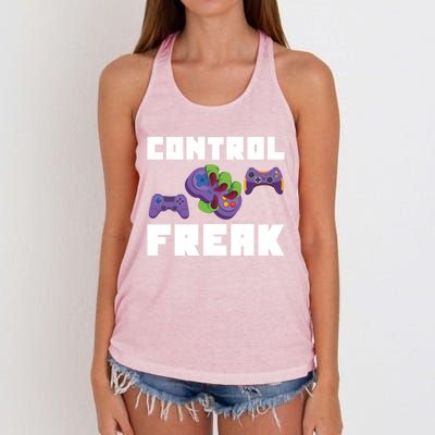 Control Freak Gamer Video Game Controller Gift Women's Knotted Racerback Tank