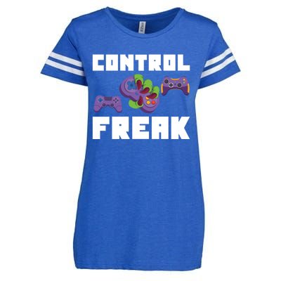 Control Freak Gamer Video Game Controller Gift Enza Ladies Jersey Football T-Shirt