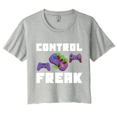 Control Freak Gamer Video Game Controller Gift Women's Crop Top Tee