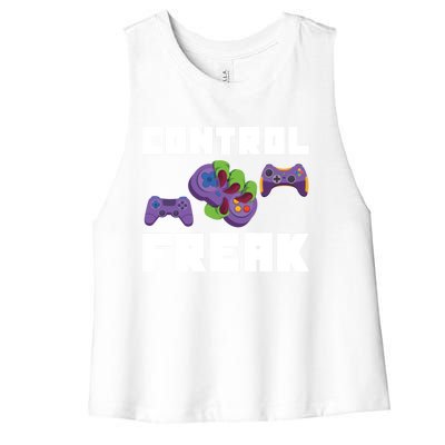 Control Freak Gamer Video Game Controller Gift Women's Racerback Cropped Tank