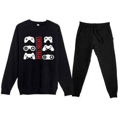 Control Freak Gaming Pc Console Video Games Computer Nerd Gift Premium Crewneck Sweatsuit Set