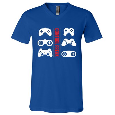 Control Freak Gaming Pc Console Video Games Computer Nerd Gift V-Neck T-Shirt