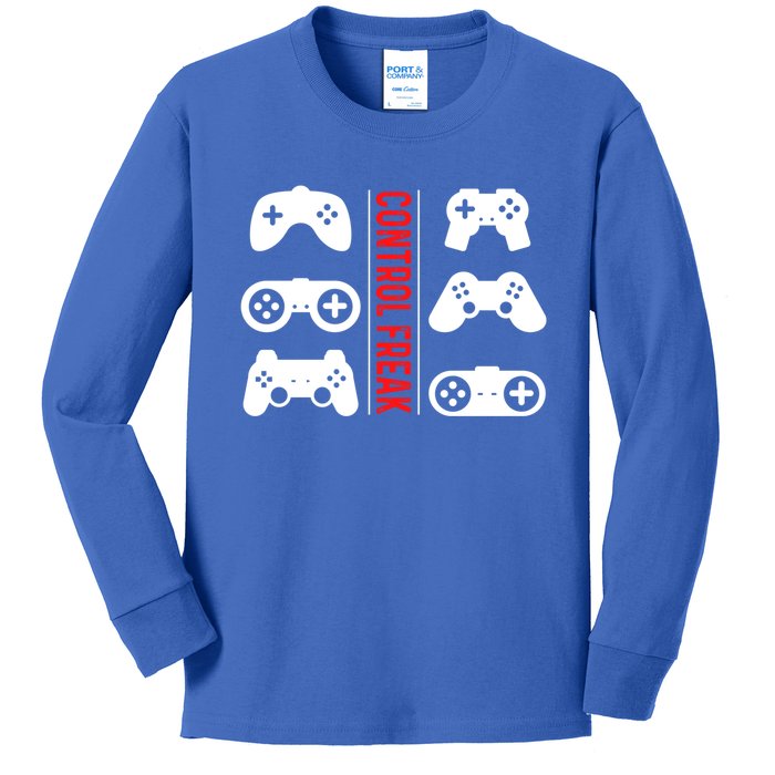 Control Freak Gaming Pc Console Video Games Computer Nerd Gift Kids Long Sleeve Shirt