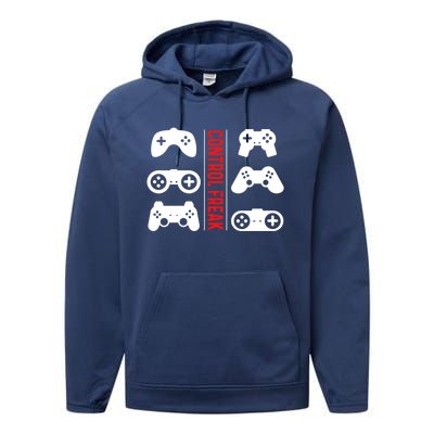 Control Freak Gaming Pc Console Video Games Computer Nerd Gift Performance Fleece Hoodie