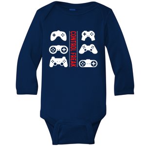 Control Freak Gaming Pc Console Video Games Computer Nerd Gift Baby Long Sleeve Bodysuit