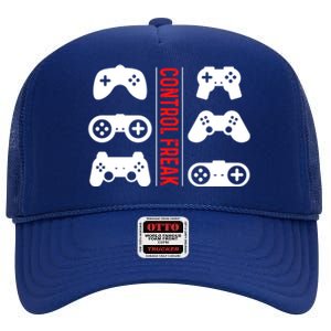 Control Freak Gaming Pc Console Video Games Computer Nerd Gift High Crown Mesh Back Trucker Hat