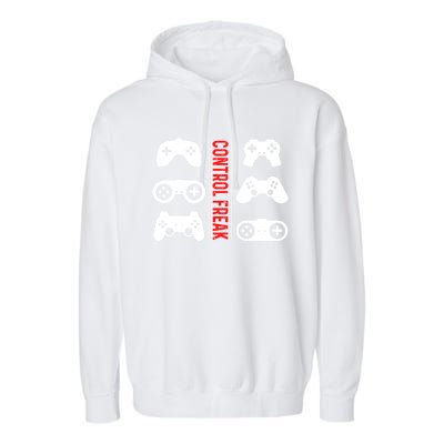 Control Freak Gaming Pc Console Video Games Computer Nerd Gift Garment-Dyed Fleece Hoodie