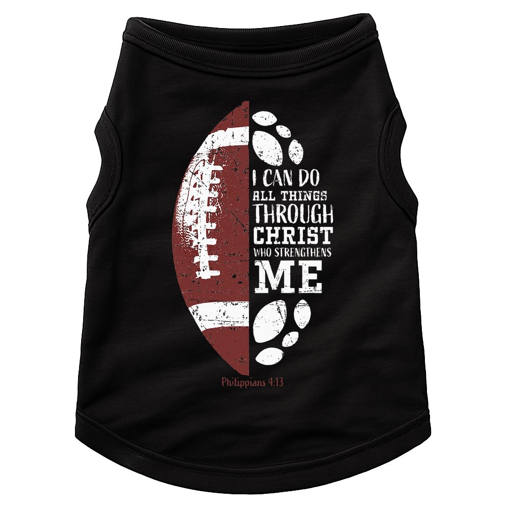 Christian Football Gifts Religious Verse Doggie Tank