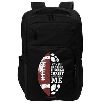 Christian Football Gifts Religious Verse Impact Tech Backpack