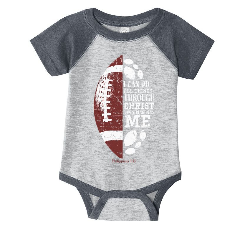 Christian Football Gifts Religious Verse Infant Baby Jersey Bodysuit