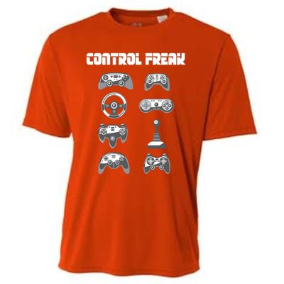 Control Freak Gift Funny Gaming Controller Gamer Video Games Gift Cooling Performance Crew T-Shirt