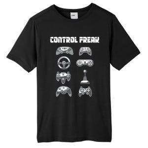 Control Freak Gift Funny Gaming Controller Gamer Video Games Gift Tall Fusion ChromaSoft Performance T-Shirt