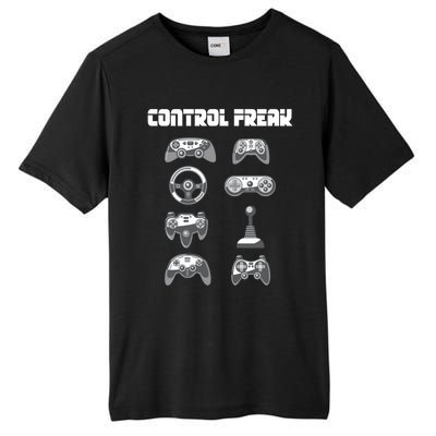 Control Freak Gift Funny Gaming Controller Gamer Video Games Gift Tall Fusion ChromaSoft Performance T-Shirt