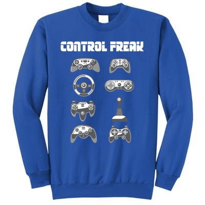 Control Freak Gift Funny Gaming Controller Gamer Video Games Gift Sweatshirt