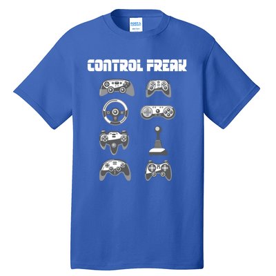 Control Freak Gift Funny Gaming Controller Gamer Video Games Gift Tall T-Shirt