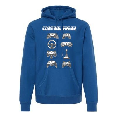 Control Freak Gift Funny Gaming Controller Gamer Video Games Gift Premium Hoodie