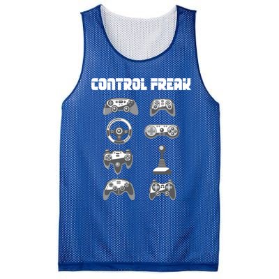 Control Freak Gift Funny Gaming Controller Gamer Video Games Gift Mesh Reversible Basketball Jersey Tank