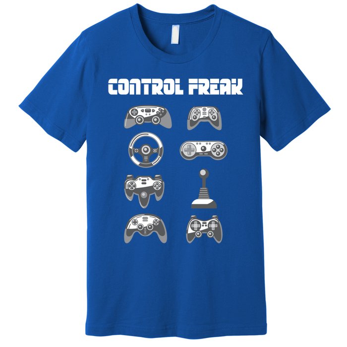 Control Freak Gift Funny Gaming Controller Gamer Video Games Gift Premium T-Shirt