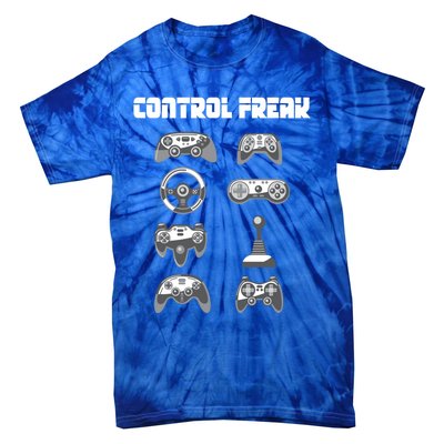 Control Freak Gift Funny Gaming Controller Gamer Video Games Gift Tie-Dye T-Shirt