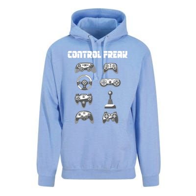 Control Freak Gift Funny Gaming Controller Gamer Video Games Gift Unisex Surf Hoodie