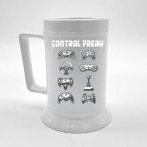 Control Freak Gift Funny Gaming Controller Gamer Video Games Gift Beer Stein