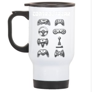 Control Freak Gift Funny Gaming Controller Gamer Video Games Gift Stainless Steel Travel Mug