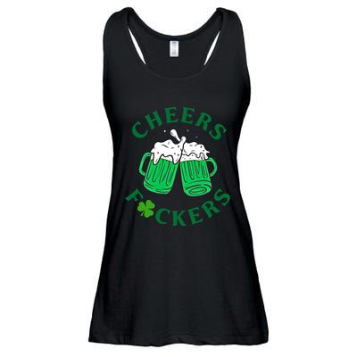Cheers Fuckers Green Beer Ing St Patricks Day Cool Gift Ladies Essential Flowy Tank