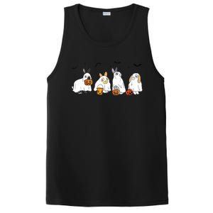 Cute Fall Ghost Bunny Rabbit Halloween Costume Spooky Season PosiCharge Competitor Tank