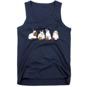 Cute Fall Ghost Bunny Rabbit Halloween Costume Spooky Season Tank Top