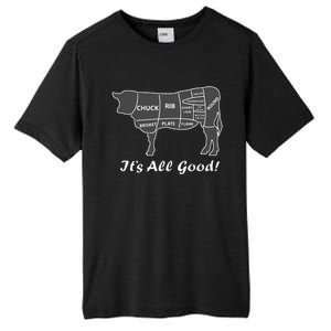 Custom Funny Graphic Bbq Beef Brisket Steak Ribs Cow Tall Fusion ChromaSoft Performance T-Shirt