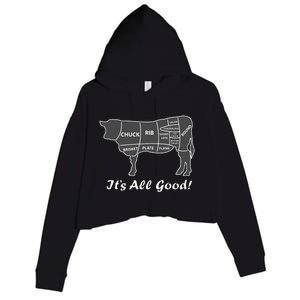 Custom Funny Graphic Bbq Beef Brisket Steak Ribs Cow Crop Fleece Hoodie