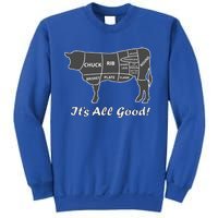 Custom Funny Graphic Bbq Beef Brisket Steak Ribs Cow Sweatshirt