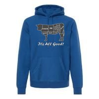 Custom Funny Graphic Bbq Beef Brisket Steak Ribs Cow Premium Hoodie