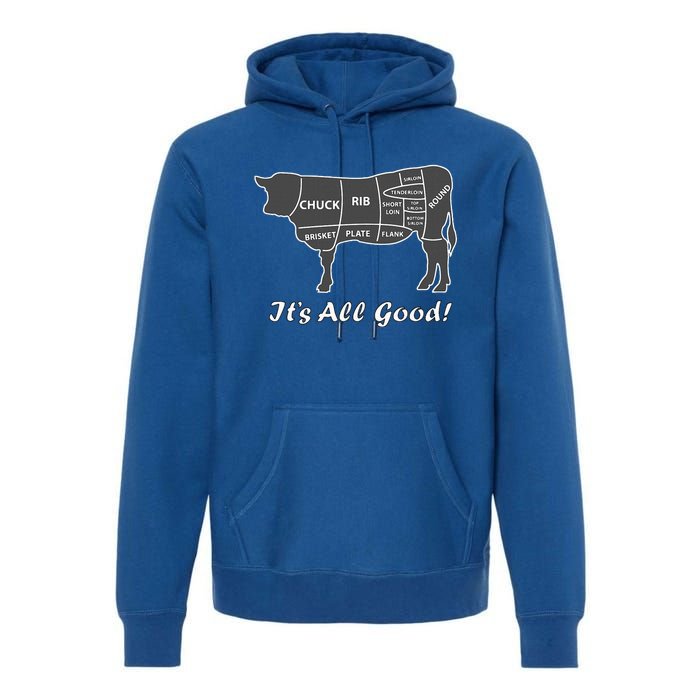 Custom Funny Graphic Bbq Beef Brisket Steak Ribs Cow Premium Hoodie