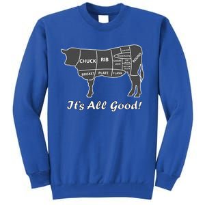 Custom Funny Graphic Bbq Beef Brisket Steak Ribs Cow Tall Sweatshirt