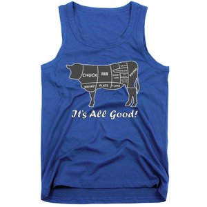 Custom Funny Graphic Bbq Beef Brisket Steak Ribs Cow Tank Top