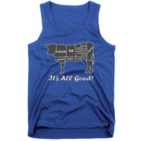 Custom Funny Graphic Bbq Beef Brisket Steak Ribs Cow Tank Top