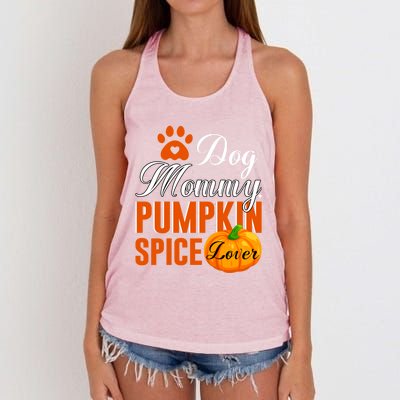 Cute Fall Gift Dog Mommy Pumpkin Spice Lover Great Gift Women's Knotted Racerback Tank